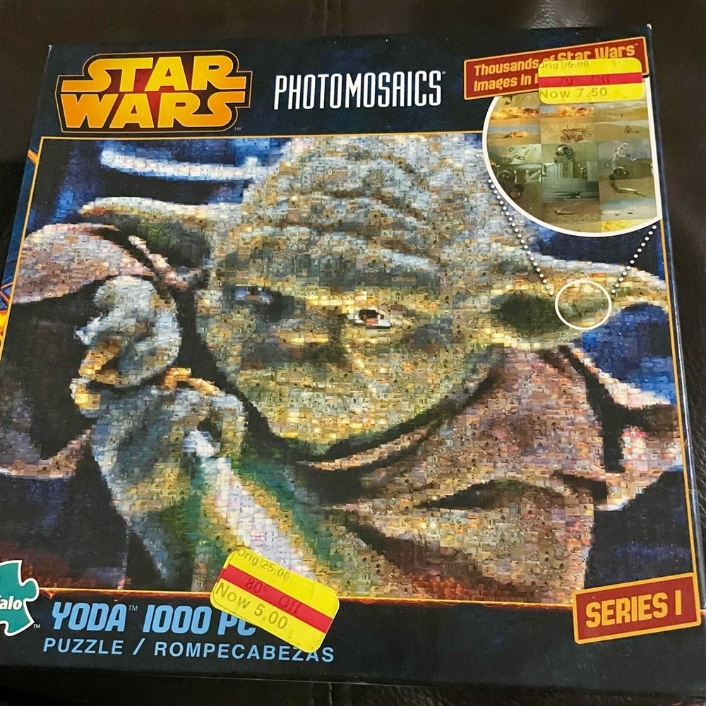 Star Wars Yoda Photomosaic Puzzle - Green and Black
